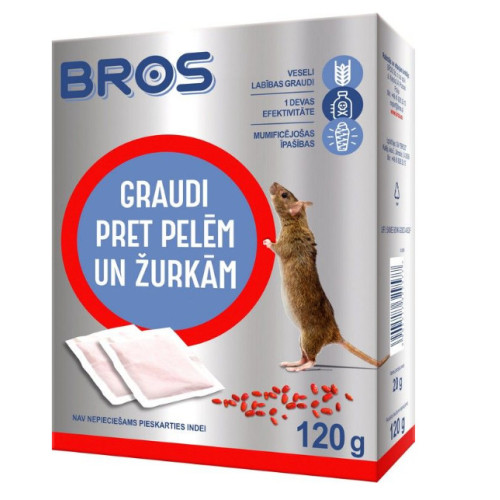 BROS graudi pret pelēm un žurkām 120g | Multum