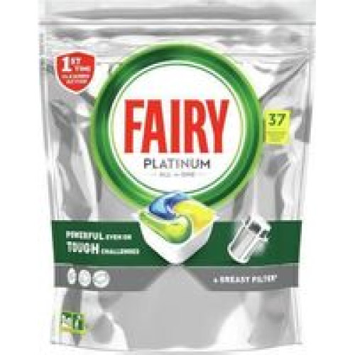 FAIRY Platinum Plus trauku mazgāšanas kapsulas ar citronu aromātu 37gab | Multum