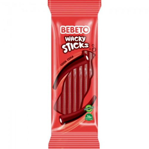 BEBETO Wacky Sticks Cola želejas konfektes 160g | Multum