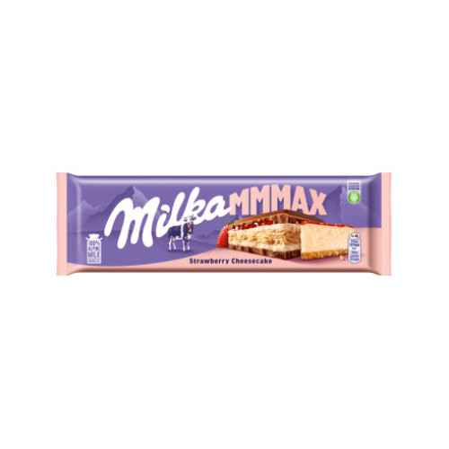 MILKA Srawberry Cheesecake šokolādes tāfelīte 300g | Multum