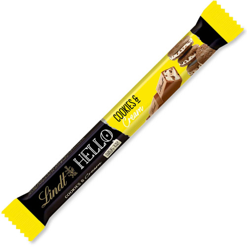 LINDT Hello šokolādes batoniņš ar cepumu un krēma garšu 37g | Multum