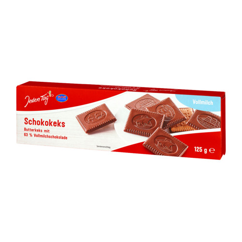 JEDEN TAG sviesta cepumi ar piena šokolādes glazūru 125g | Multum