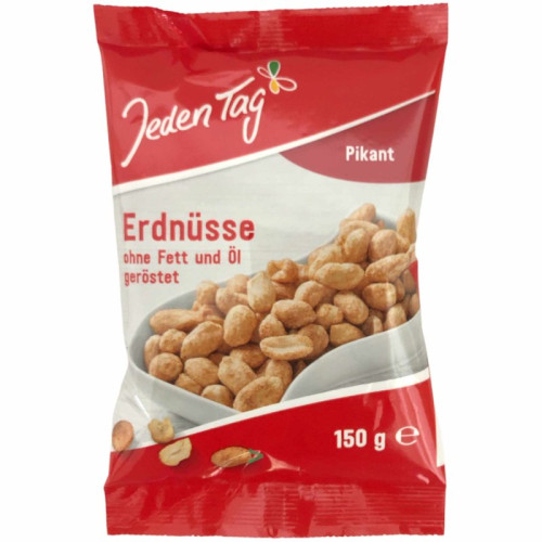 JEDEN TAG zemessrieksti, grauzdēti, pikantie 150g | Multum