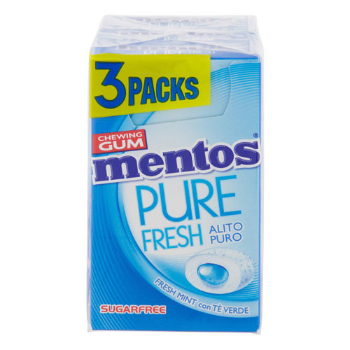 MENTOS Pure Fresh Mint košļājamās konfektes 3x20g | Multum