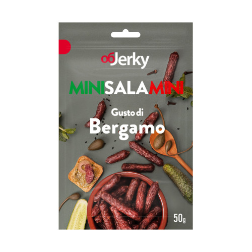 OBJERKY MiniSalami Bergamo cūkgaļas un liellopu gaļas desiņas 50g | Multum