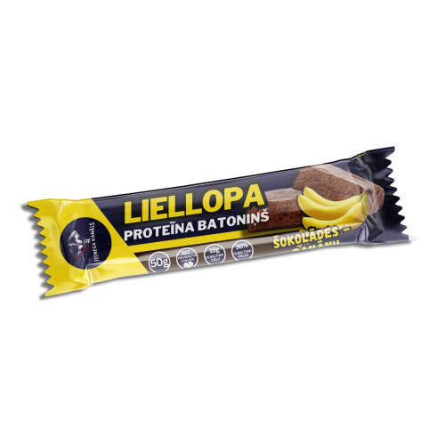 FITNESA KANĀLS Liellopa proteīna batoniņš ar šokolādes un banānu garšu 50g | Multum