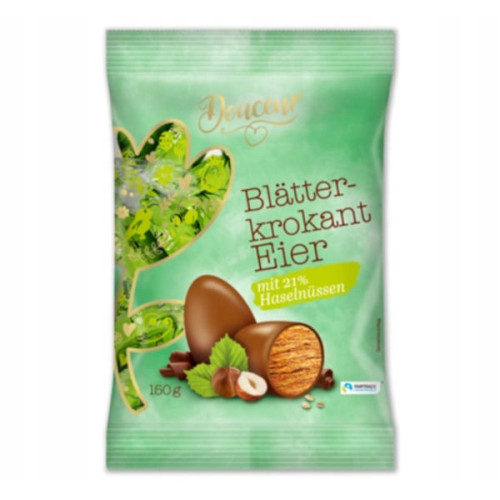 DOUCEUR Krokant šokolādes oliņas ar lazdu krēma pildījumu (8) 150g | Multum