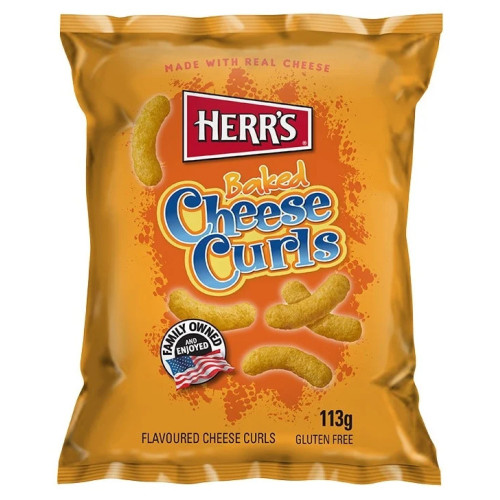 HERR'S  Baked Cheese Curls kukurūzas uzkodas 113g | Multum