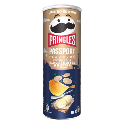 PRINGLES čipsi ar melno trifeļu un sviesta garšu 165g | Multum