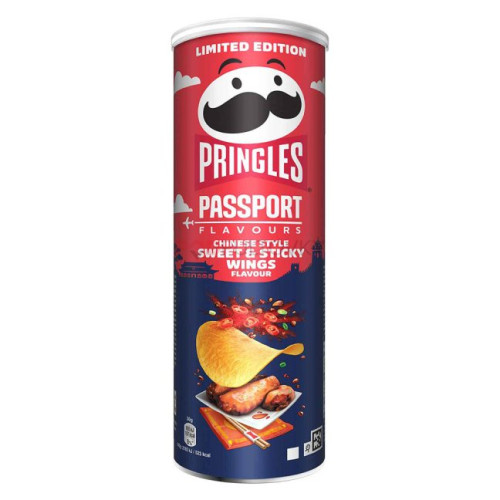 PRINGLES Sweet & Sticky Wings garšas čipsi 165g | Multum