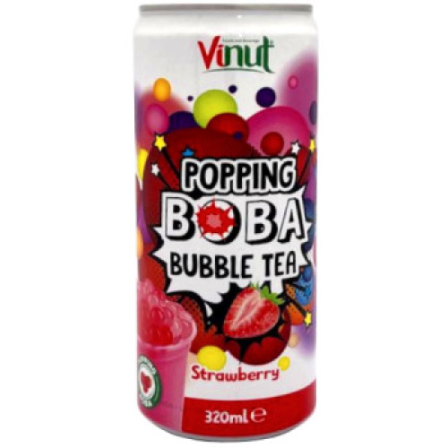 VINUT Popping Bubble tea zemeņu 320ml | Multum