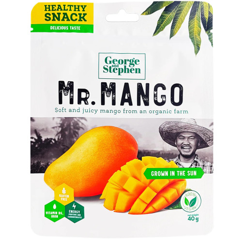 GEORGE & STEPHEN Mr.Mango, žāvēti mango, šķēlītēs 40g | Multum
