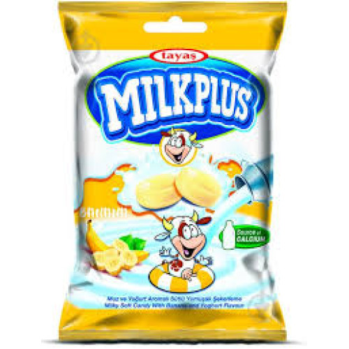 TAYAS MILKPLUS košļājamās konfektes ar banānu garšu 170g | Multum