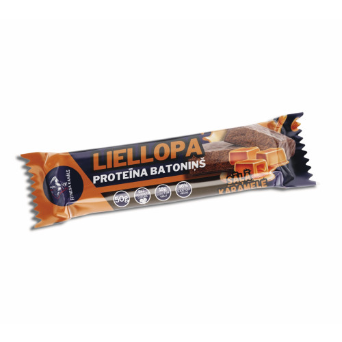 FITNESA KANĀLS Liellopa proteīna batoniņš ar sāļās karameles garšu 50g | Multum
