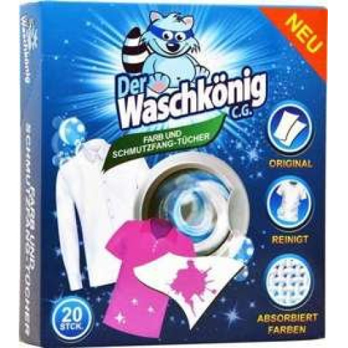 Waschkönig salvetes pret veļas krāsošanos 20gab. | Multum