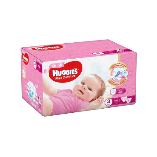 Huggies Ultra Comfort Girl 3 (5-9kg) 112gb. | Multum