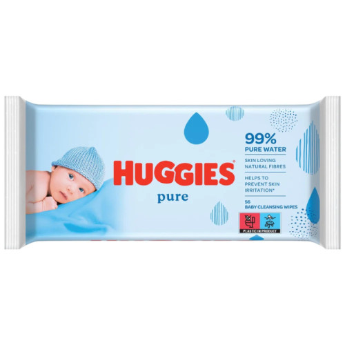 HUGGIES Pure mitrās salvetes 56gab | Multum