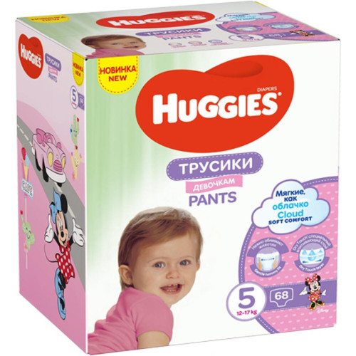 Huggies Pants Girl 5 (12-17kg)  biksītes 68gb. | Multum