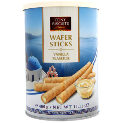 Feiny Biscuits Wafer Sticks Vanilla vafeļu trubiņas ar vaniļas krēmu 400g | Multum