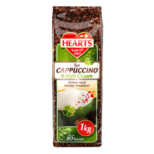 Hearts Irish Cream Cappuccino maisījums kapučino pagatavošanai, ar īru krēma garšu 1kg | Multum
