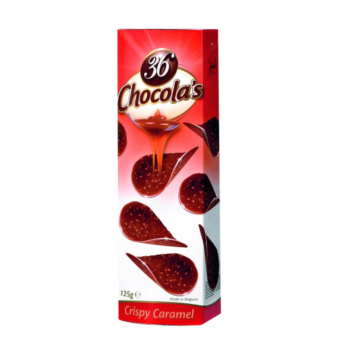 Chocolas Crispy Caramel šokolādes čipsi 125g | Multum