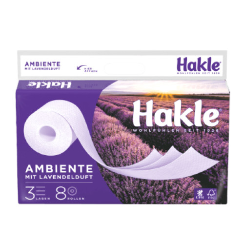 Hakle Lavendel tualetes papīrs 3 slāņi x8 | Multum
