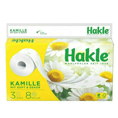 Hakle Kamille tualetes papīrs 3 slāņi x8 | Multum
