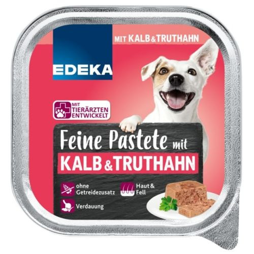 Edeka pastēte suņiem ar teļa un tītara gaļu 150g | Multum