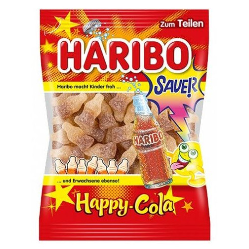 Haribo Happy Cola Sauer želejas konfektes 200g | Multum