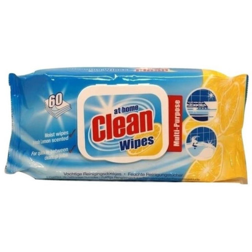 At Home Clean Lemon universal mitrās salvetes ar citrona aromātu x60 | Multum