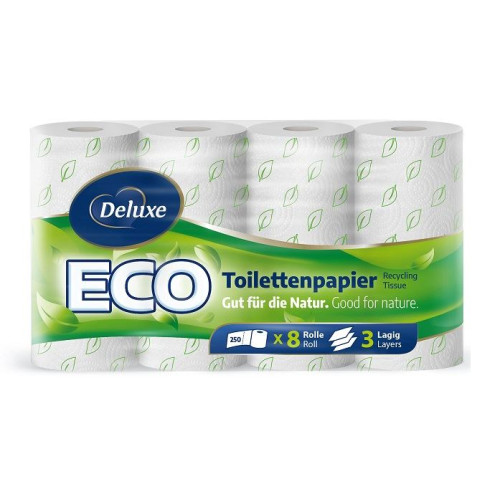 Deluxe 3slāņu ECO tualetes papīrs x8 | Multum