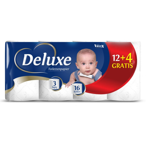 DELUXE 3 slāņu tualetes papīrs 16 ruļļi | Multum