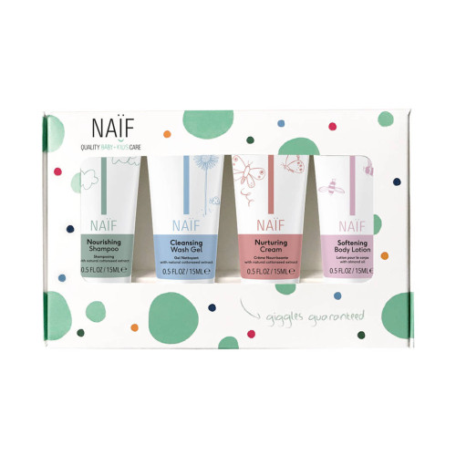 Naif 100% dabisks, hipoalerģisks, The Mini Set (4x travel size product 15ml) | Multum