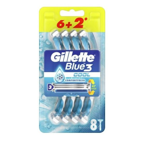 Gillete Blue3 Cool Fresh skuvekļi x8 | Multum