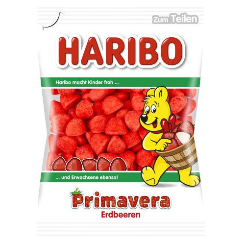 Haribo Primavera zemeņu želejas konfektes 100g | Multum
