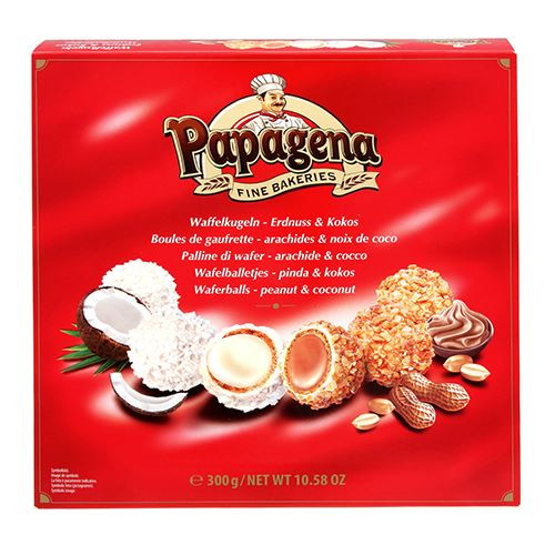 Papagena vafeļu bumbiņas ar krēma pildījumu 300g | Multum