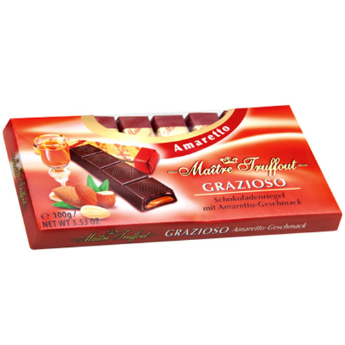 Maitre Truffout Amaretto tumšā šokolāde ar amaretto garšu 100g | Multum