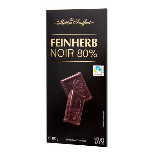 Maitre Truffout tumšā šokolāde 80% 100g | Multum