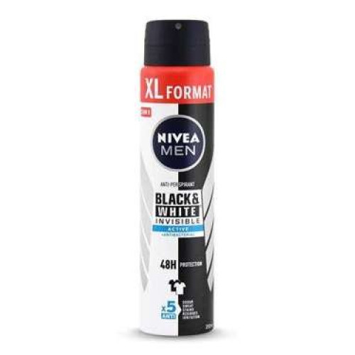 Nivea Invisible B&W Active dezodorants vīriešiem 250ml | Multum