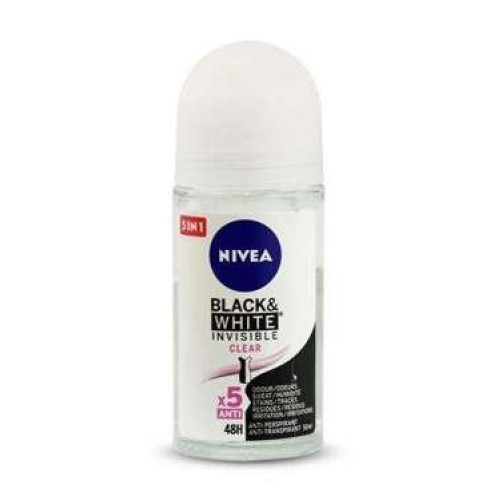 Nivea Invisible B&W Clear dezodorants- rullītis sievietēm 50ml | Multum
