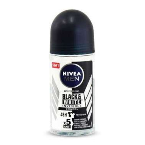Nivea Black&White  dezodorants rullītis vīriešiem 50ml | Multum