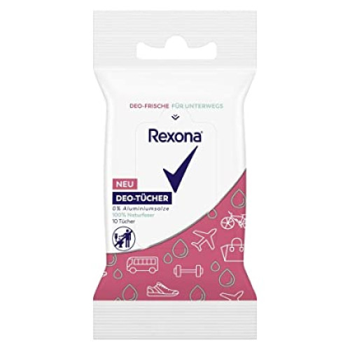 Rexona Deo-Tucher Dezodorantu salvetes x10 | Multum