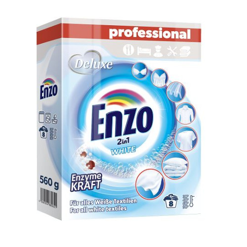 Enzo White 2in1 veļas pulveris baltai veļai x8 560g | Multum