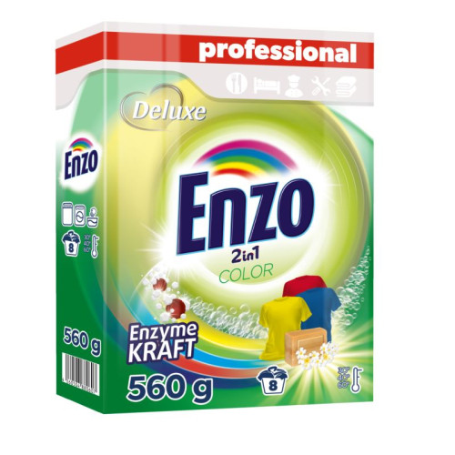 Enzo Professional 2in1 pulveris krāsainai veļai x8 560g | Multum