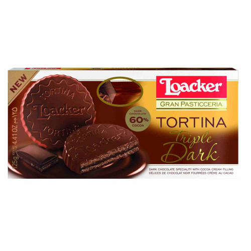 Vafeles Loacker Gran Tortina PasticceriaTriple Dark 3x21g | Multum