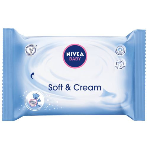 Nivea Baby Soft & Cream mitrās salvetes x63 | Multum