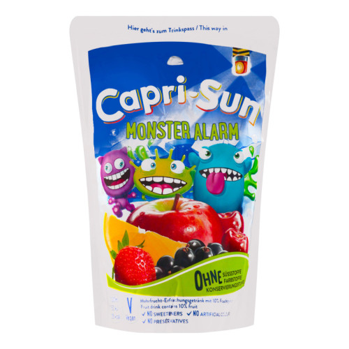 Capri Sun Monster Alarm Drink Sula ar salmiņu 200ml | Multum