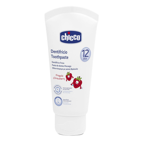 Chicco Zobu pasta mazuļiem ar  zemeņu garšu, bez fluora 12+, 50 ML | Multum