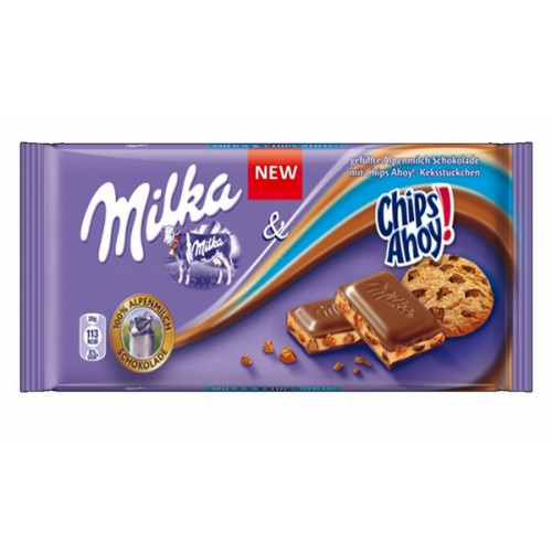 Šokolāde - MILKA CHIPS AHOY 100g | Multum