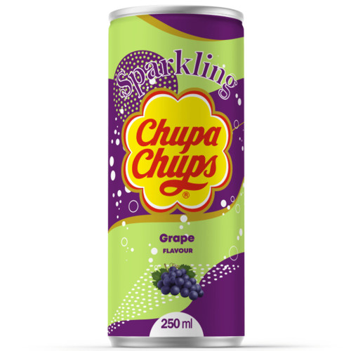 CHUPA CHUPS gāzēts dzēriens ar vīnogu garšu 250ml | Multum